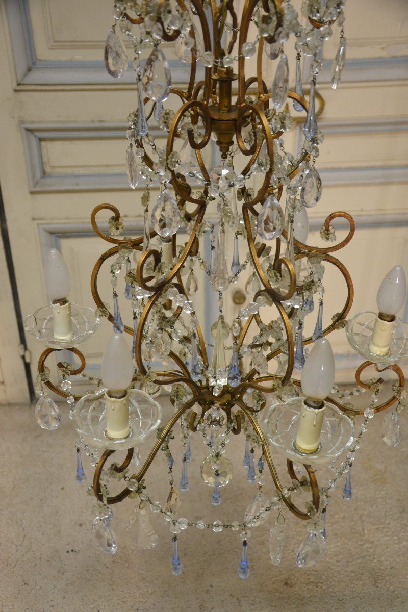 Small Chandelier With Pampilles From The 60s-photo-3