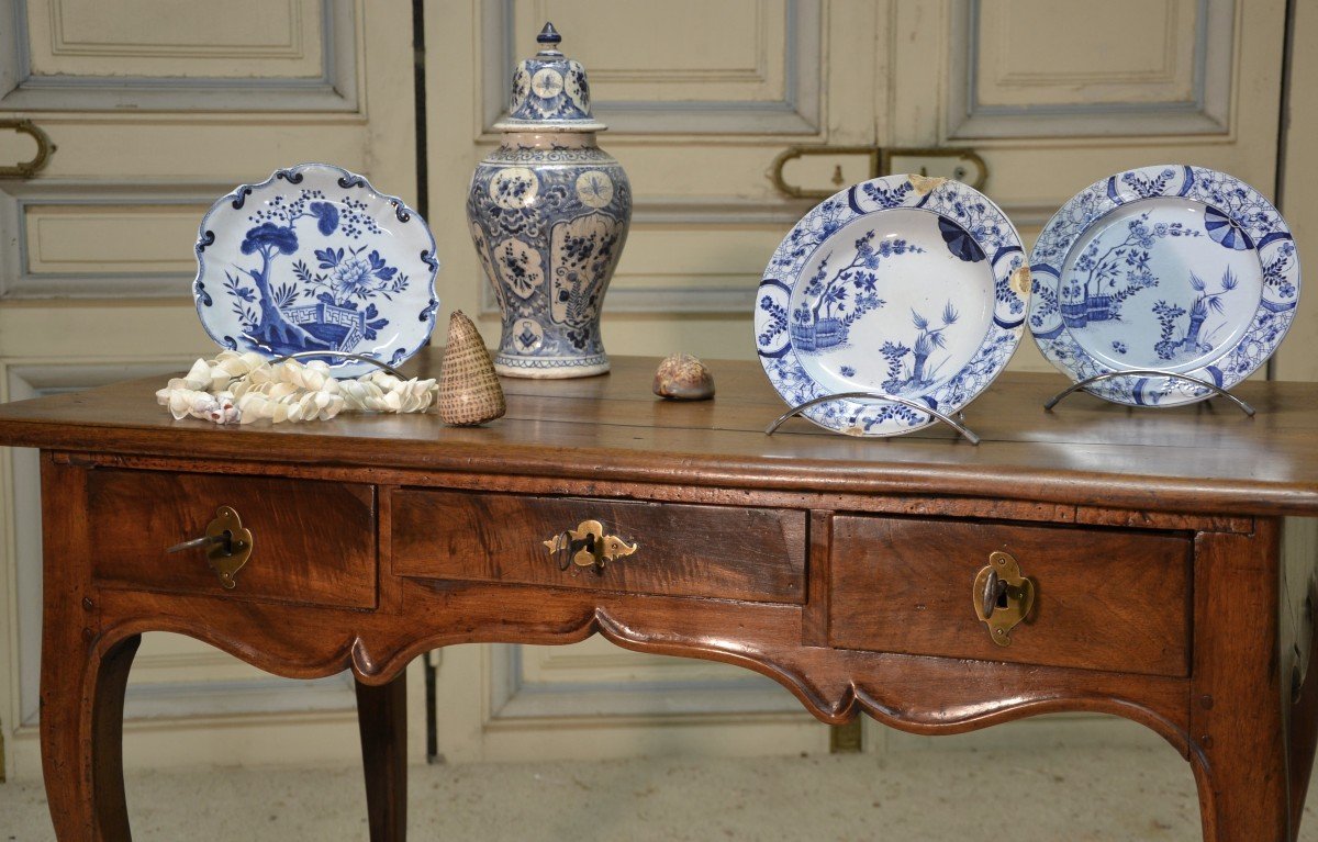 Walnut Flat Desk, Alsace 18th Century Period.-photo-2