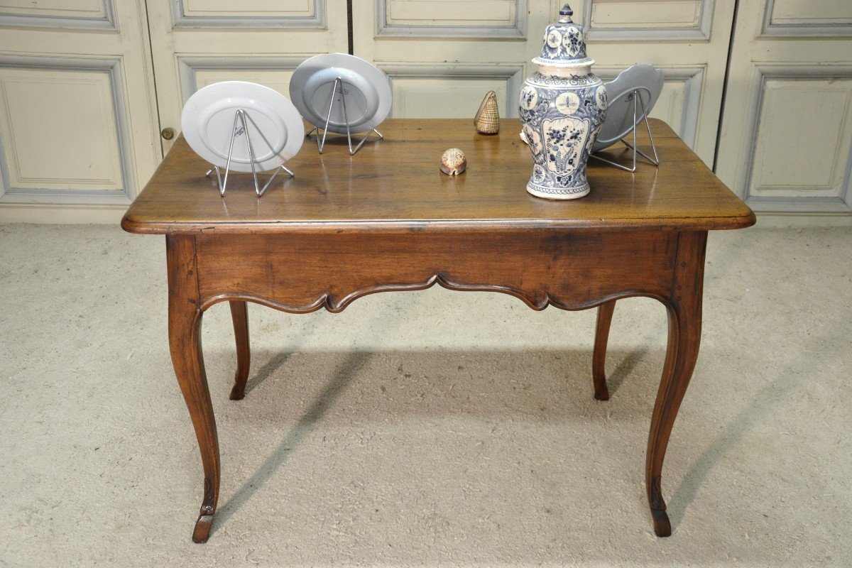 Walnut Flat Desk, Alsace 18th Century Period.-photo-3