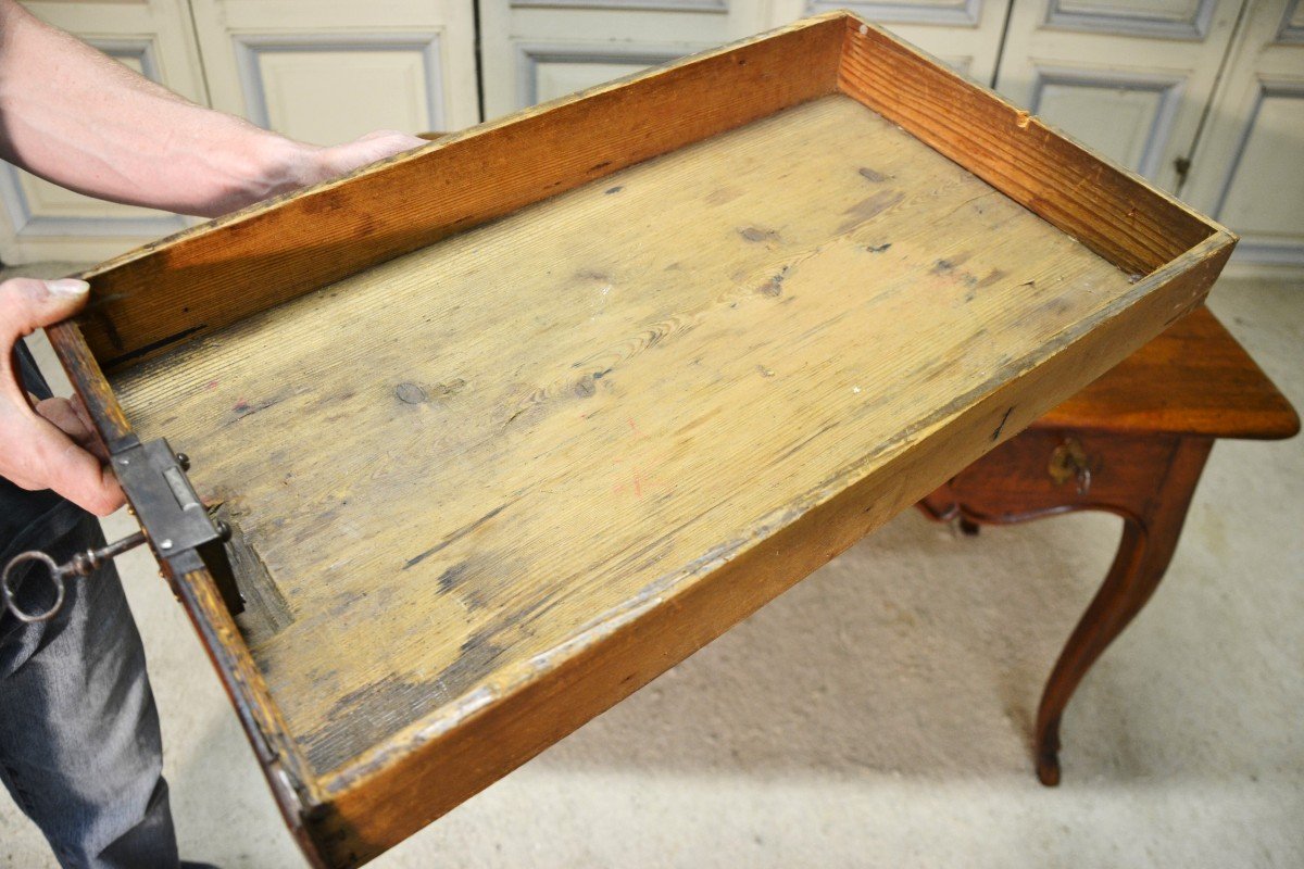 Walnut Flat Desk, Alsace 18th Century Period.-photo-4