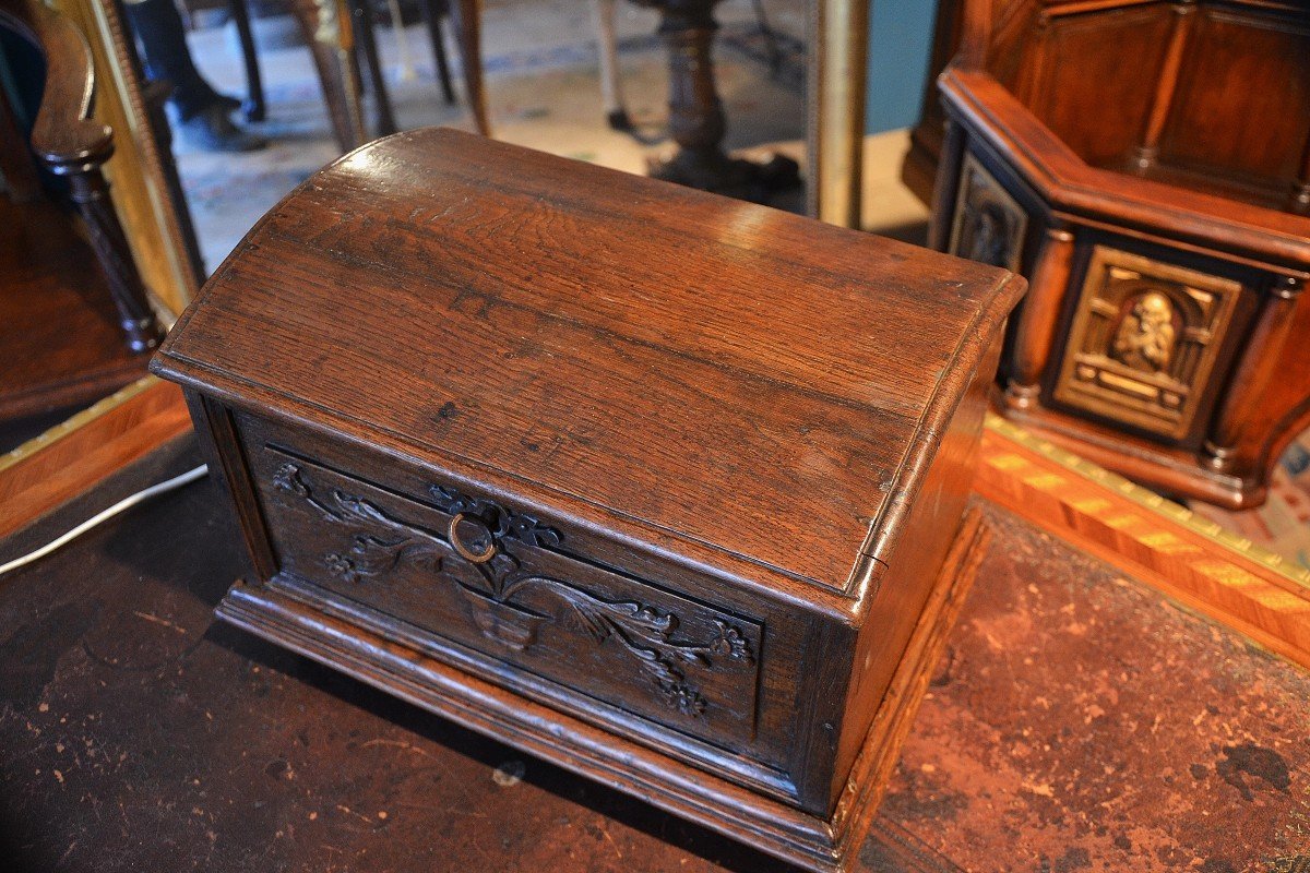 Oak Wedding Chest, Normandy 19th Century-photo-3