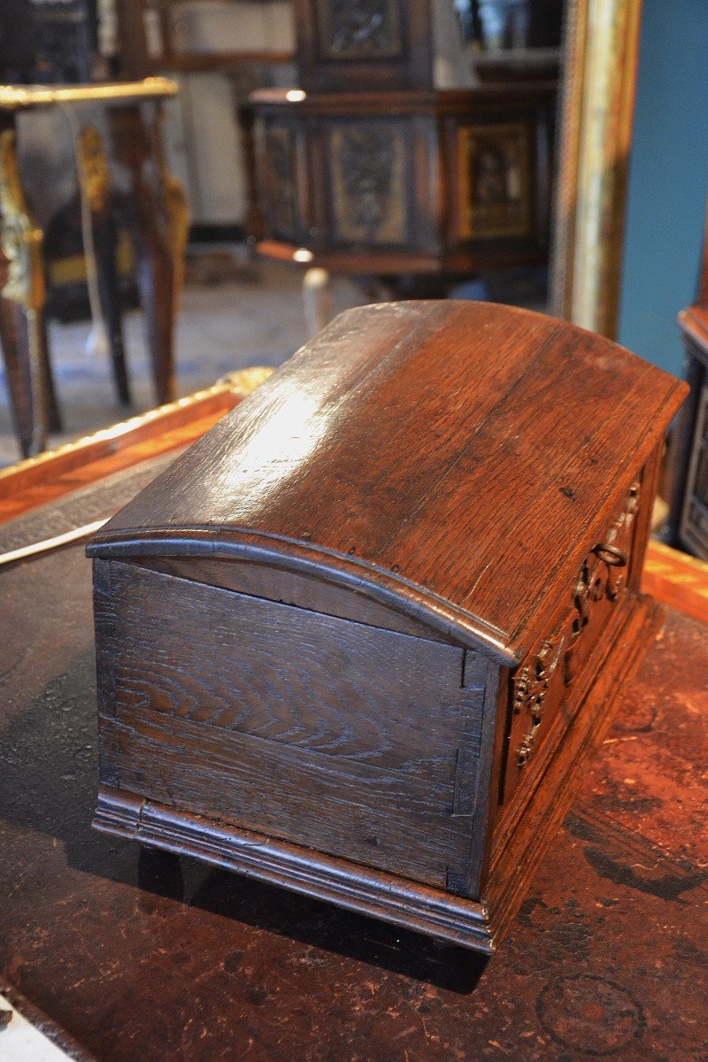 Oak Wedding Chest, Normandy 19th Century-photo-4