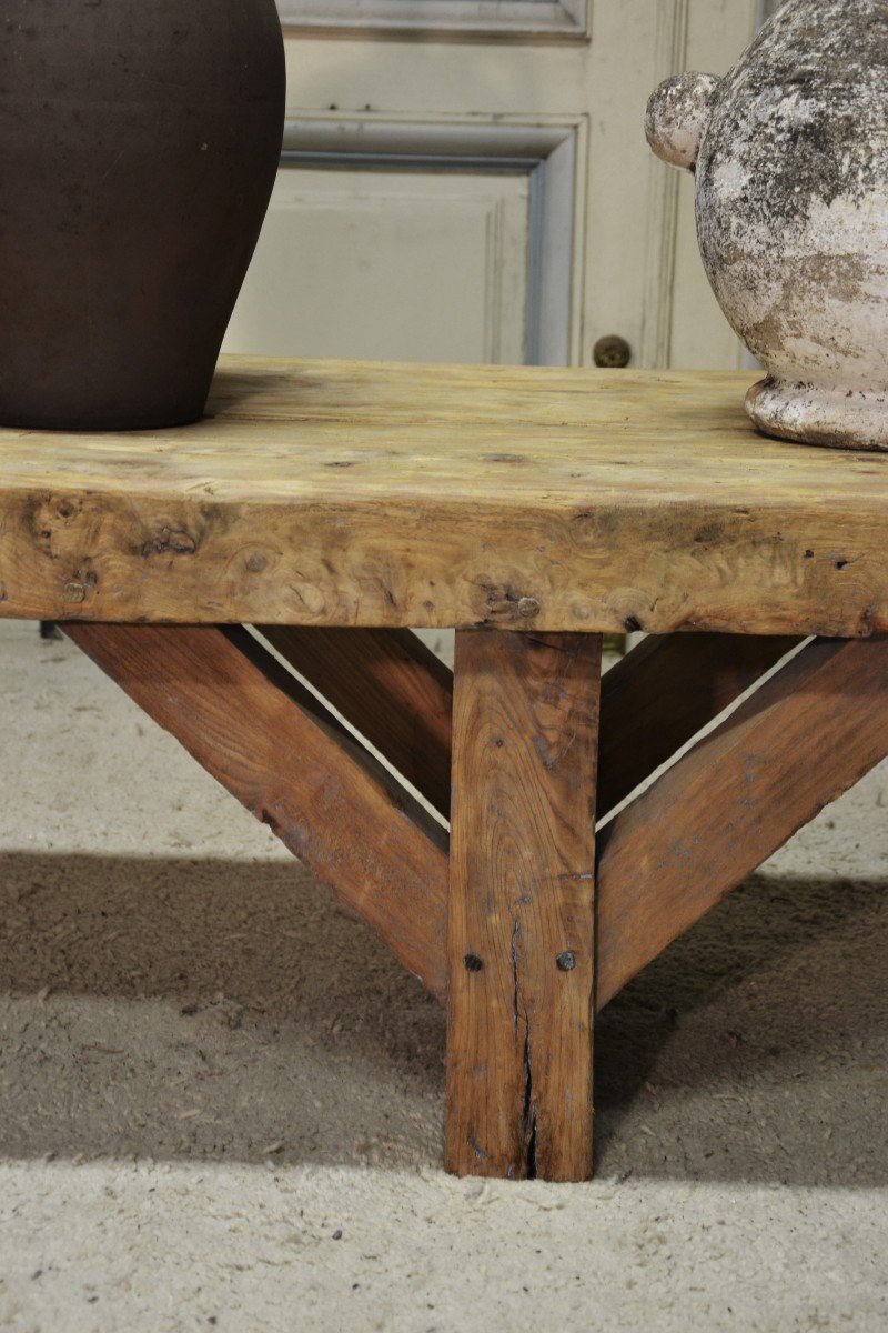 Track Mechanic's Bleached Elm Bench-photo-2