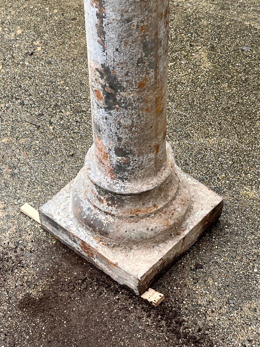 Paire De Colonnes En Fonte époque XIXe Siècle-photo-4