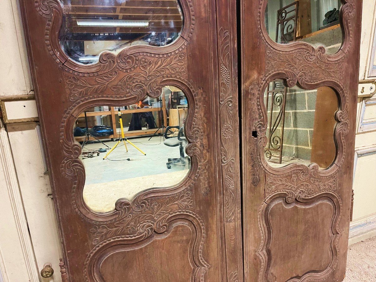 Paire De Portes d'Armoire Rennaise époque XIXe Siècle-photo-4