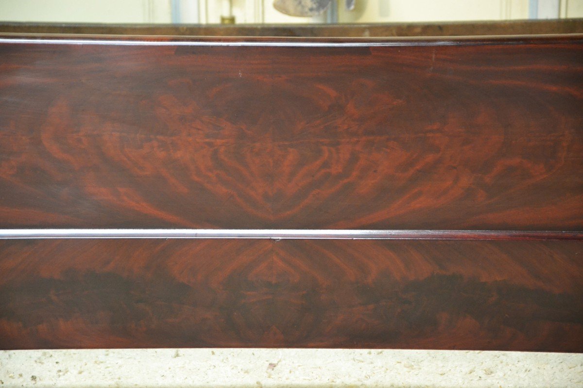 Louis Philippe Period Mahogany Sleigh Bed-photo-4