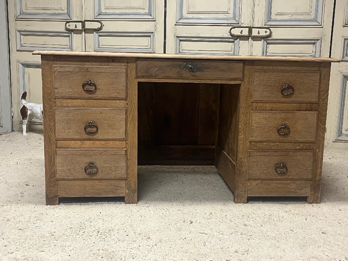 Louis XIII Style Pedestal Desk-photo-4