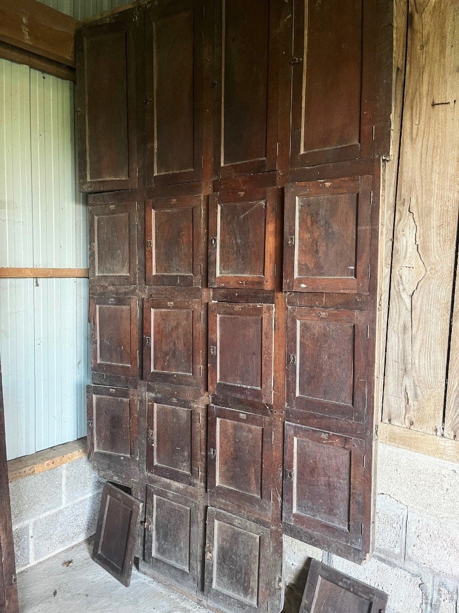 Refectory Woodwork In Walnut, Louis Philippe Period-photo-1