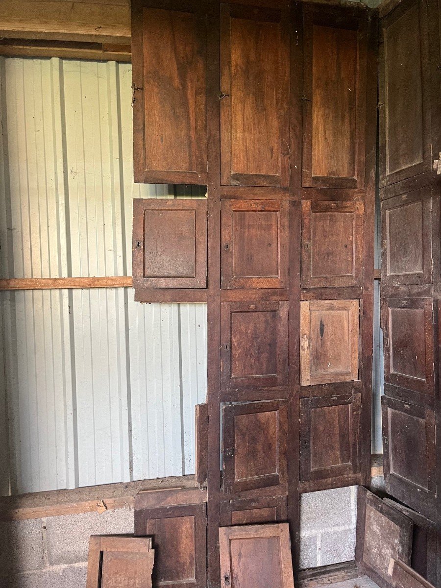 Refectory Woodwork In Walnut, Louis Philippe Period-photo-2