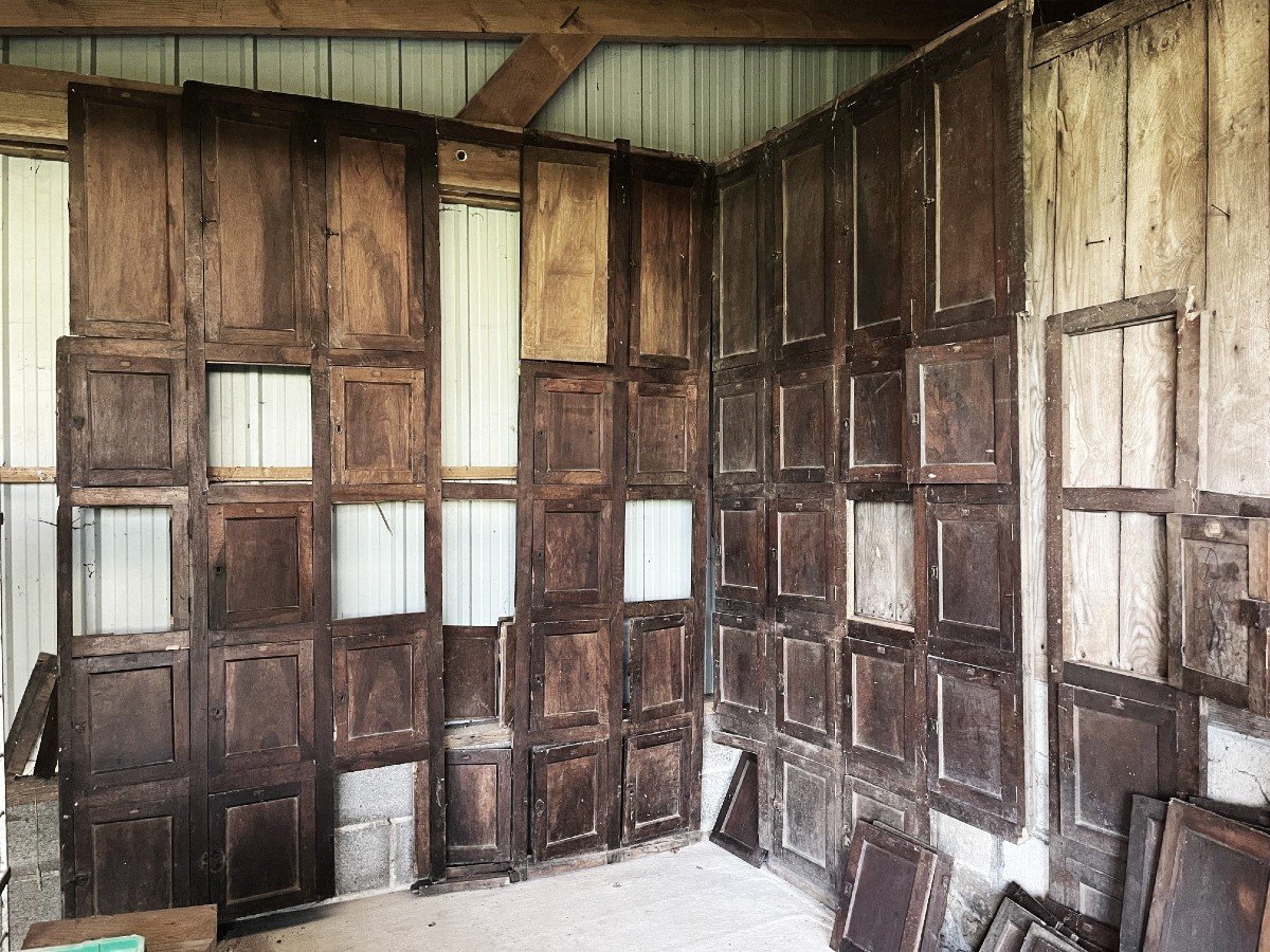 Refectory Woodwork In Walnut, Louis Philippe Period-photo-6