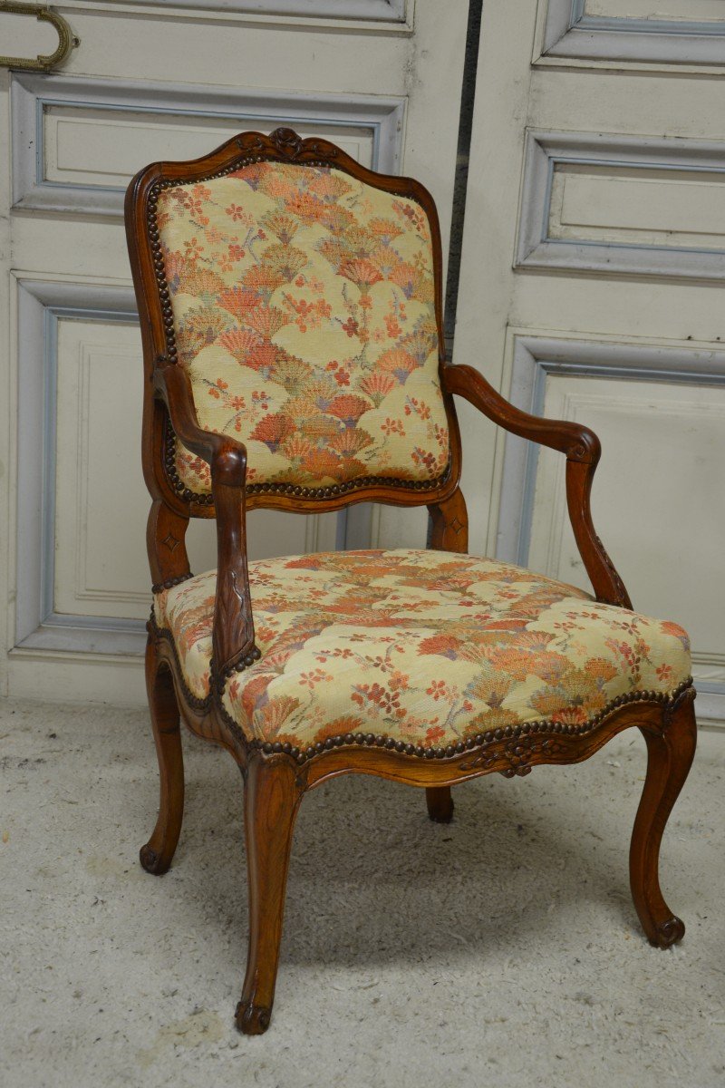 Pair Of 18th Century Flat Back Armchairs-photo-2