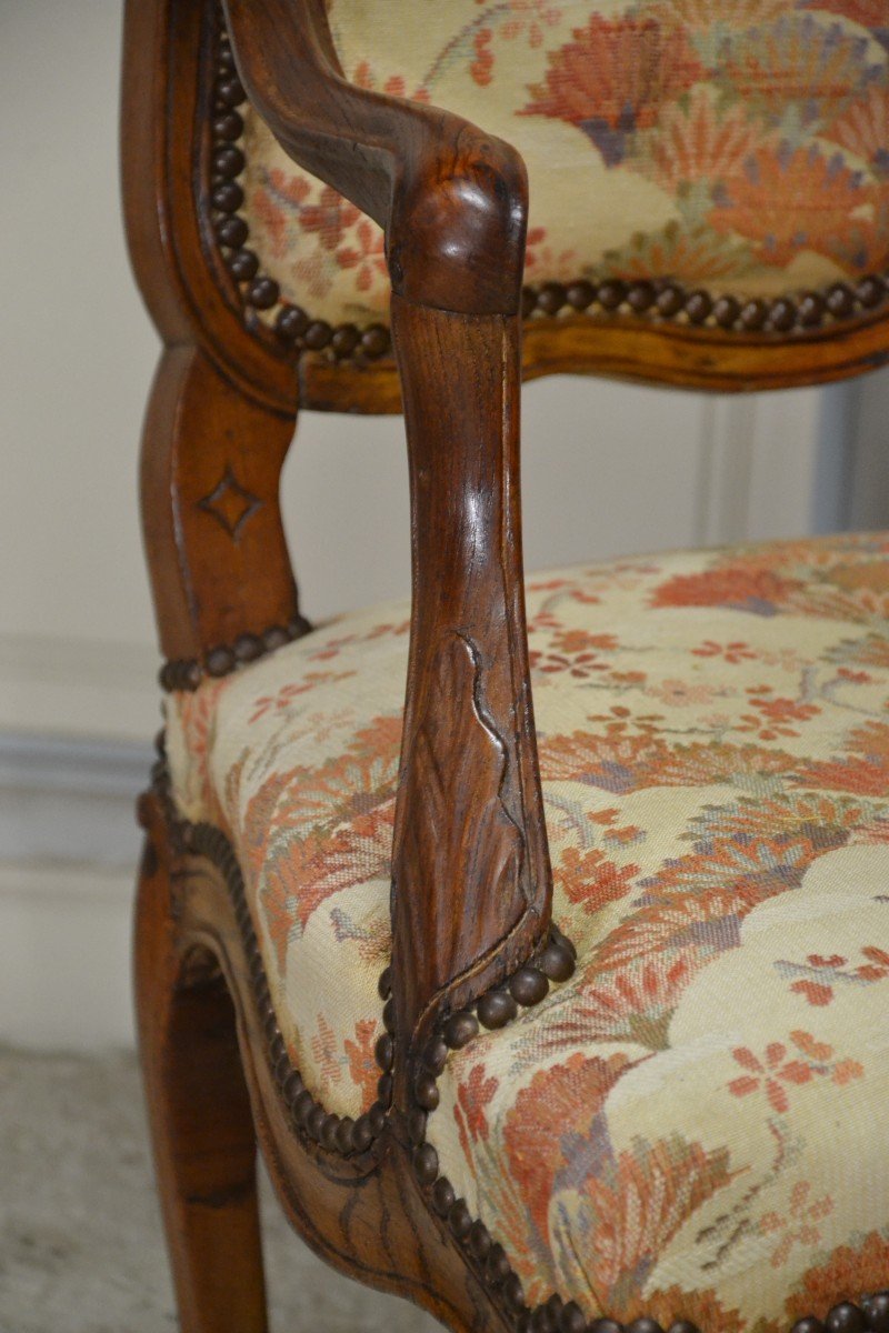 Pair Of 18th Century Flat Back Armchairs-photo-1