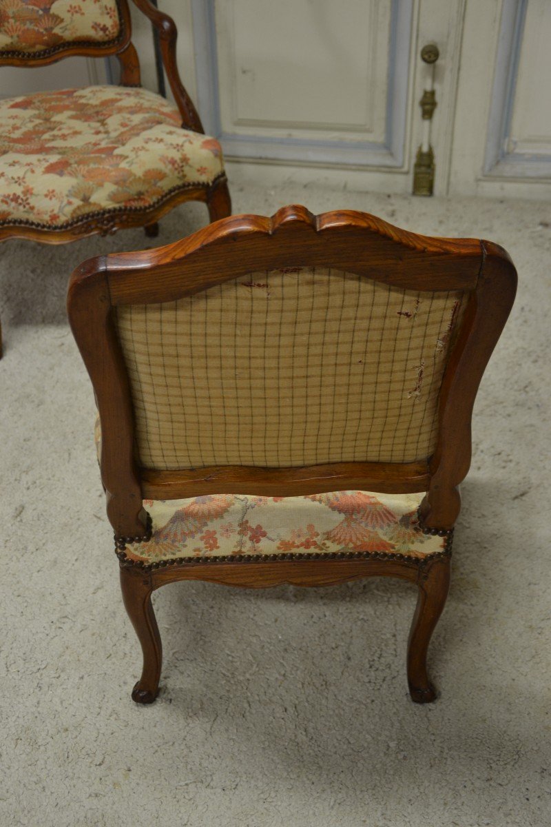 Pair Of 18th Century Flat Back Armchairs-photo-5