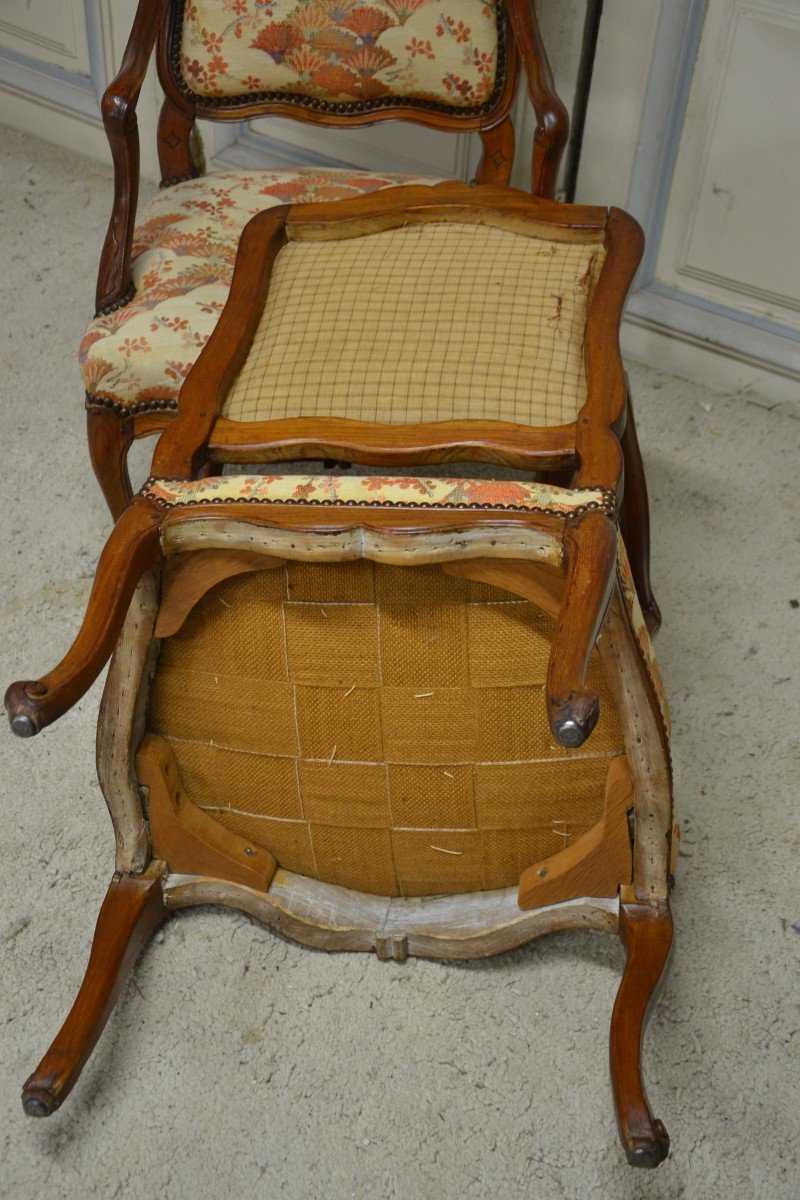 Pair Of 18th Century Flat Back Armchairs-photo-6