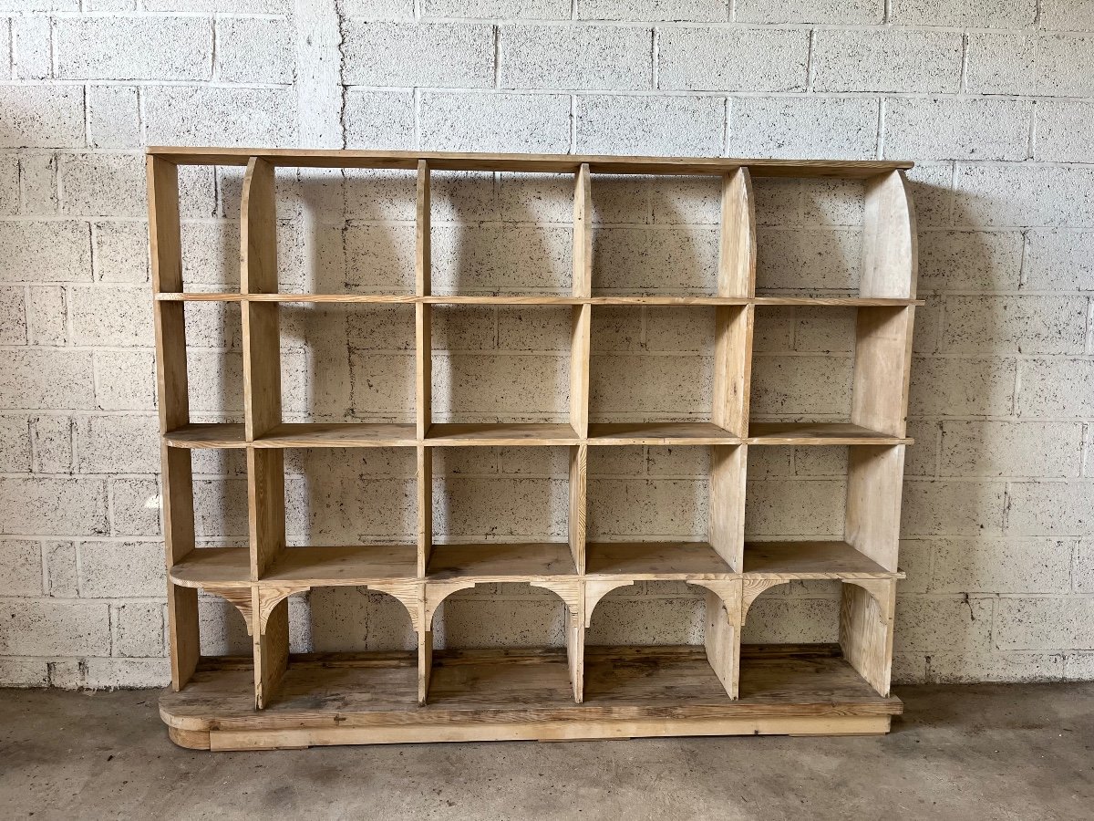 1900s Fir Compartmentalized Shelf-photo-1