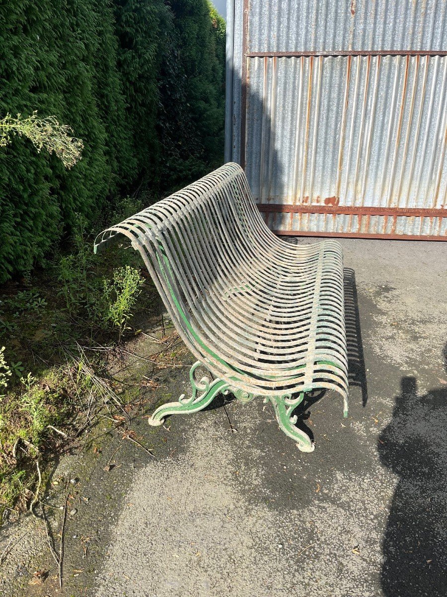 19th Century Iron And Cast Iron Garden Bench-photo-2