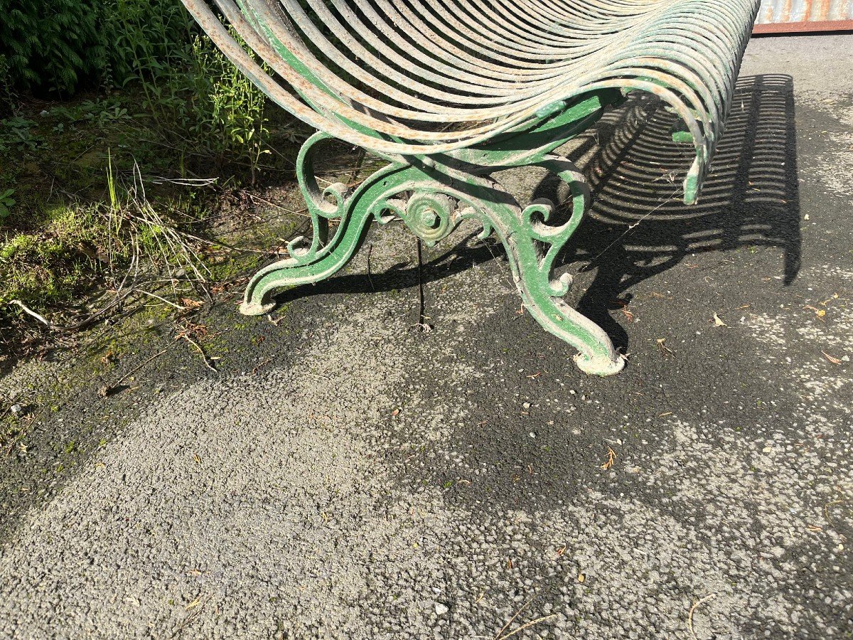 19th Century Iron And Cast Iron Garden Bench-photo-4