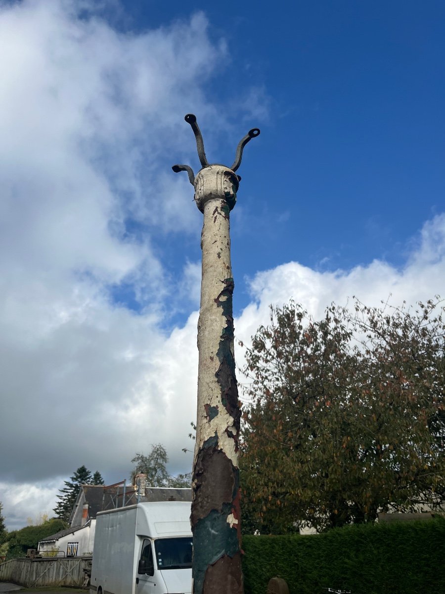 Petit Lampadaire De Rue En Fonte 