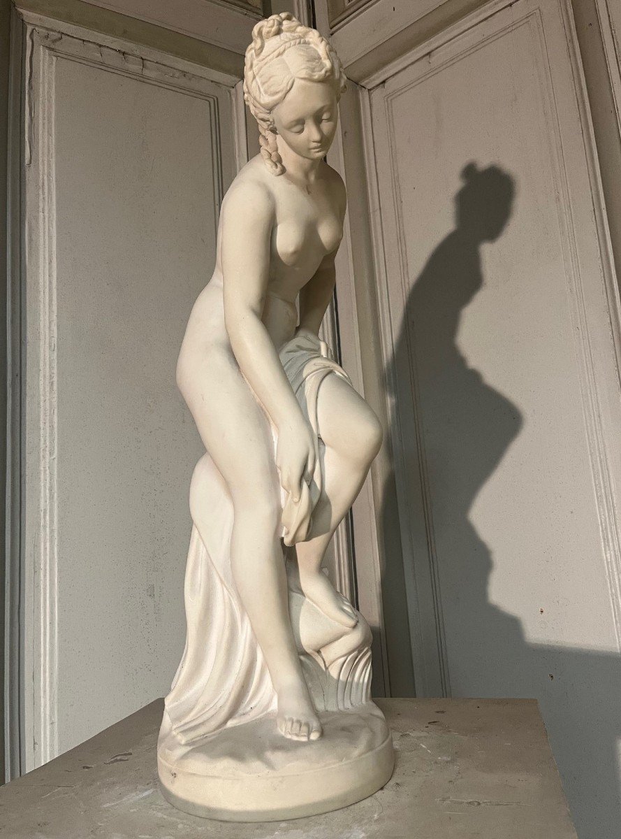 "vénus Au Bain " Sculpture De Dal Torrione époque XXe Siècle-photo-1