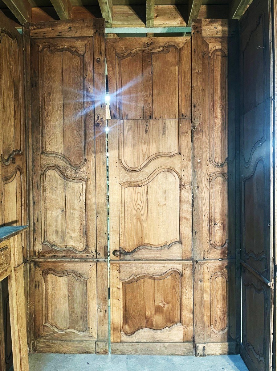 Oak Living Room Paneling, Normandy, 18th Century-photo-2