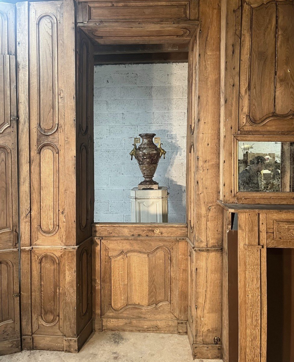 Oak Living Room Paneling, Normandy, 18th Century-photo-3