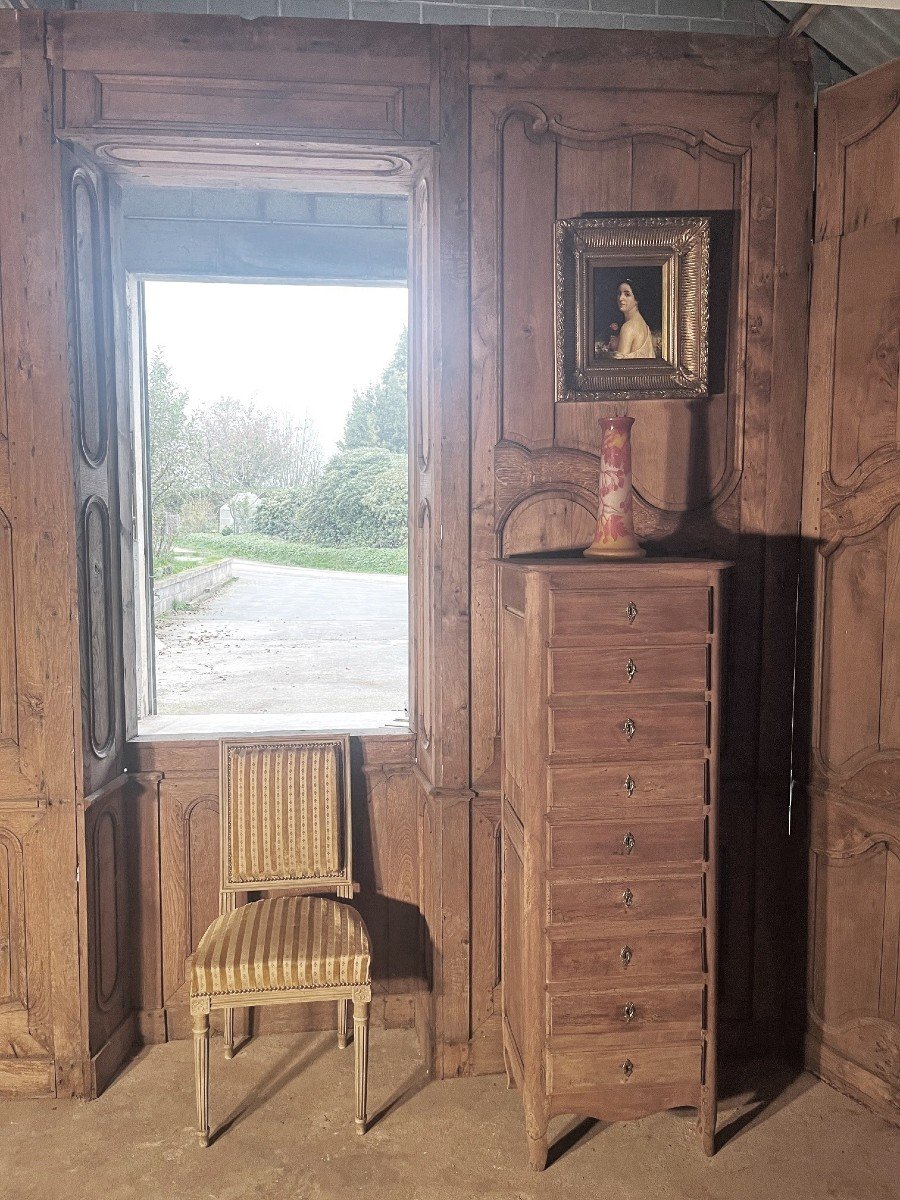 Oak Living Room Paneling, Normandy, 18th Century-photo-4