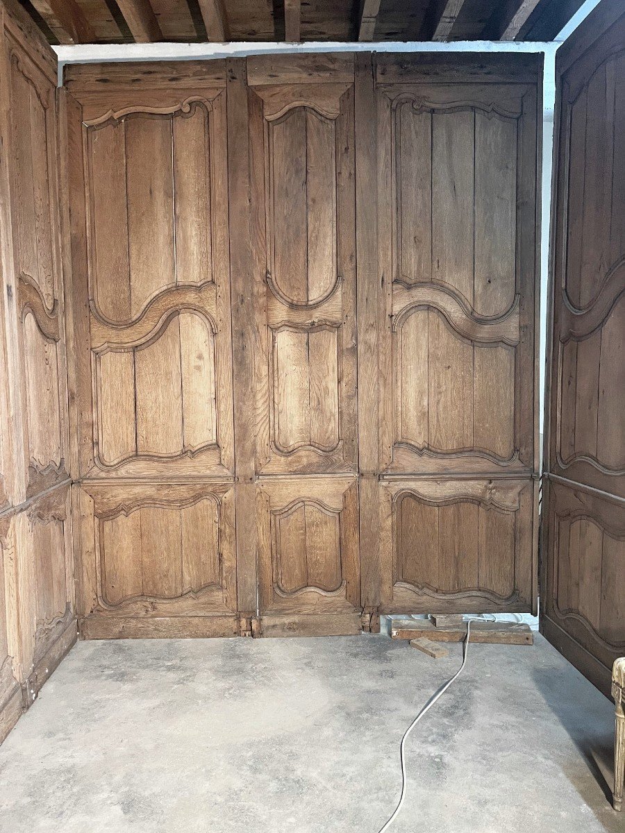 Oak Living Room Paneling, Normandy, 18th Century-photo-5