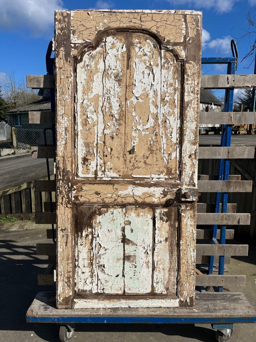 Porte De Communication En Chêne Peint, époque XVIIIe Siècle