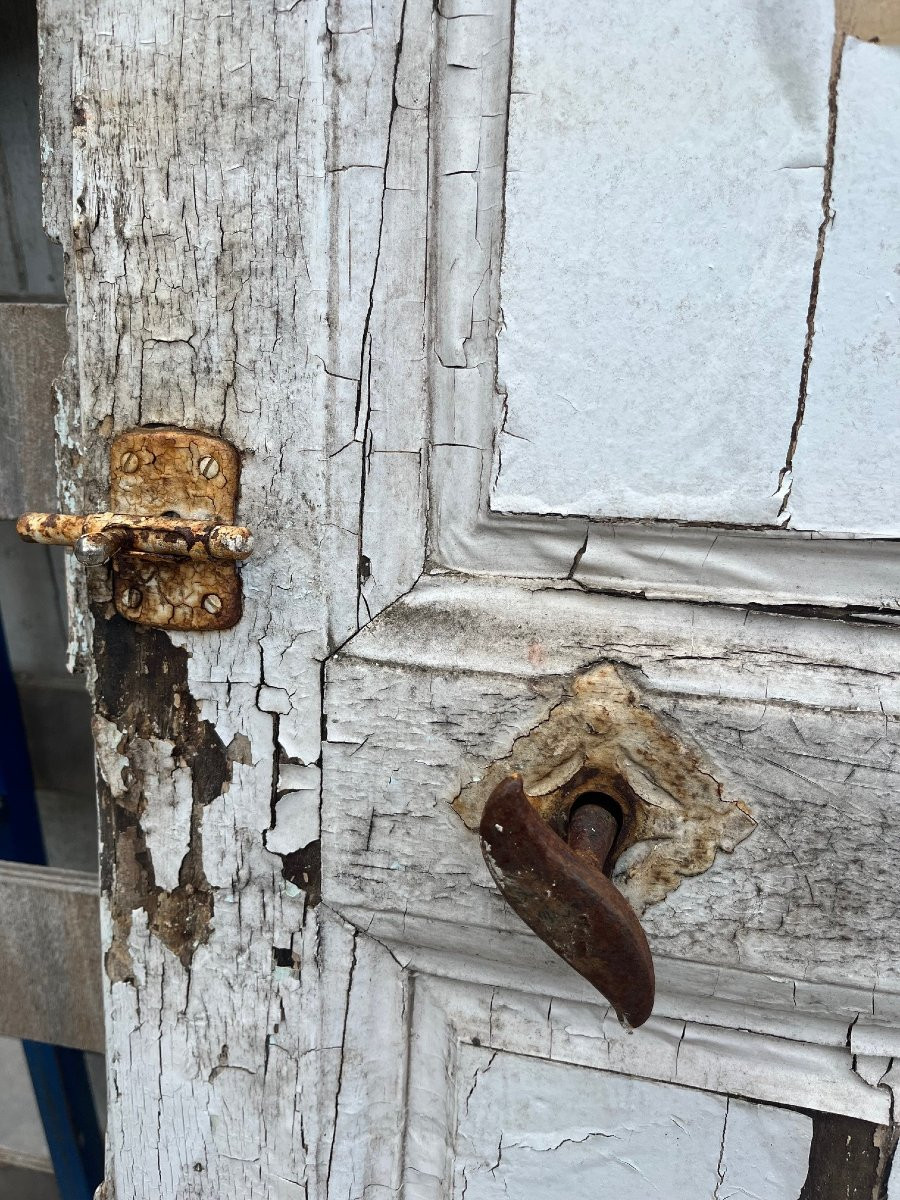 Porte De Communication En Chêne Peint, époque XVIIIe Siècle-photo-2