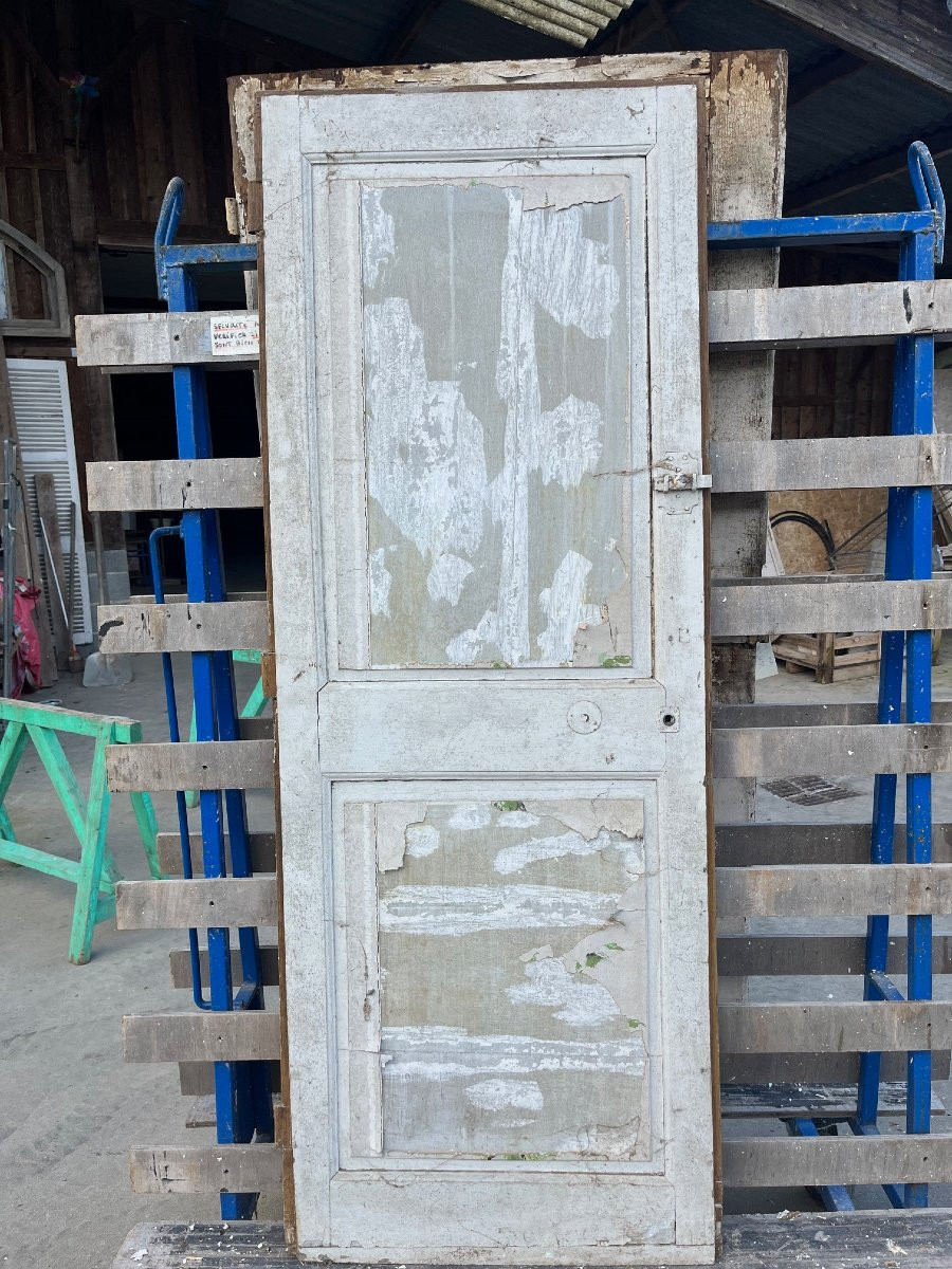 19th Century Painted Wooden Presbytery Door-photo-3