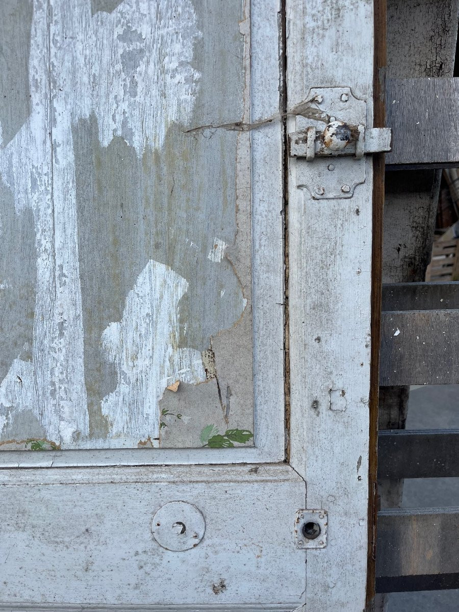 19th Century Painted Wooden Presbytery Door-photo-1