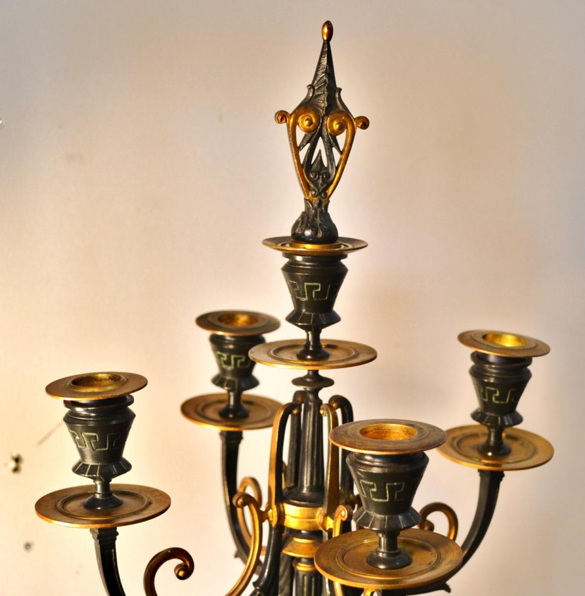 Garniture De Cheminée époque XIXème Siècle-photo-3