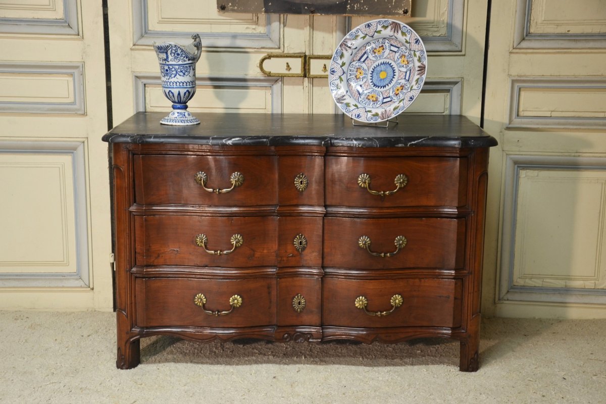 Commode d'époque Louis XV En Merisier -photo-2