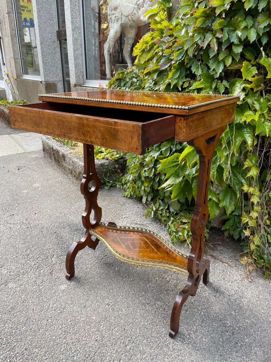 Petite Table D’appoint En Noyer, Angleterre XIXème Siècle -photo-2