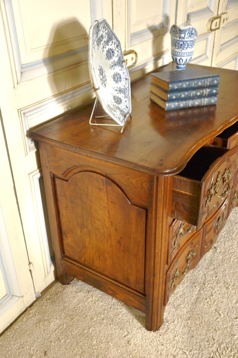 Commode Parisienne En Noyer époque 18e Siècle-photo-3