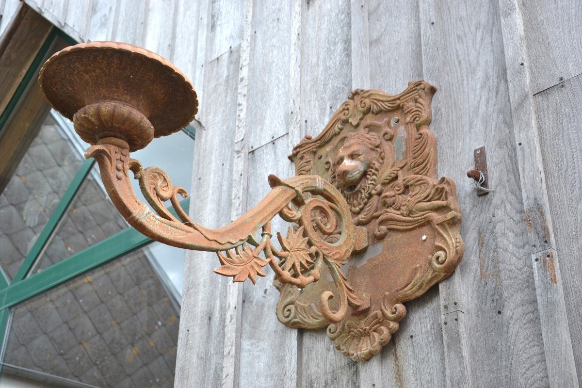 Outdoor Cast Iron Wall Sconce-photo-2