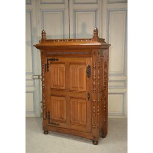 Neogothic Oak Wardrobe