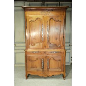 Double Body Buffet In Cherry Wood, Perche Region, 19th Century