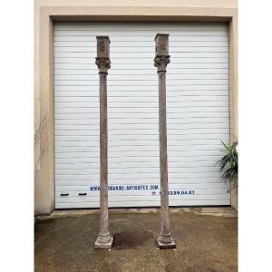 Pair Of 19th Century Cast Iron Columns