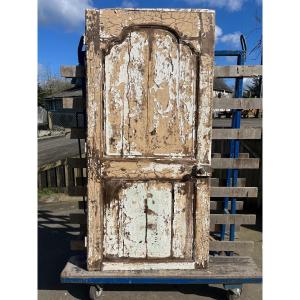 18th Century Painted Oak Communication Door