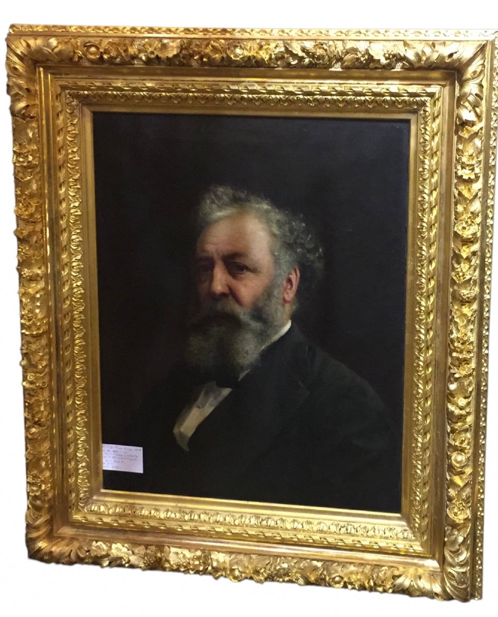 Oil On Canvas Signed Pierre Arras, Portrait Of A Man