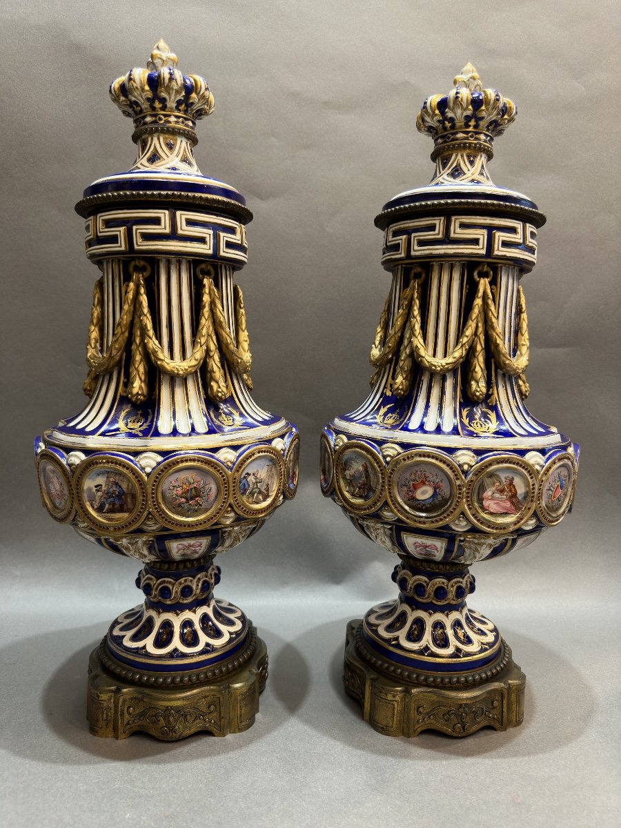 Pair Of Sèvres Porcelain Vases -photo-3