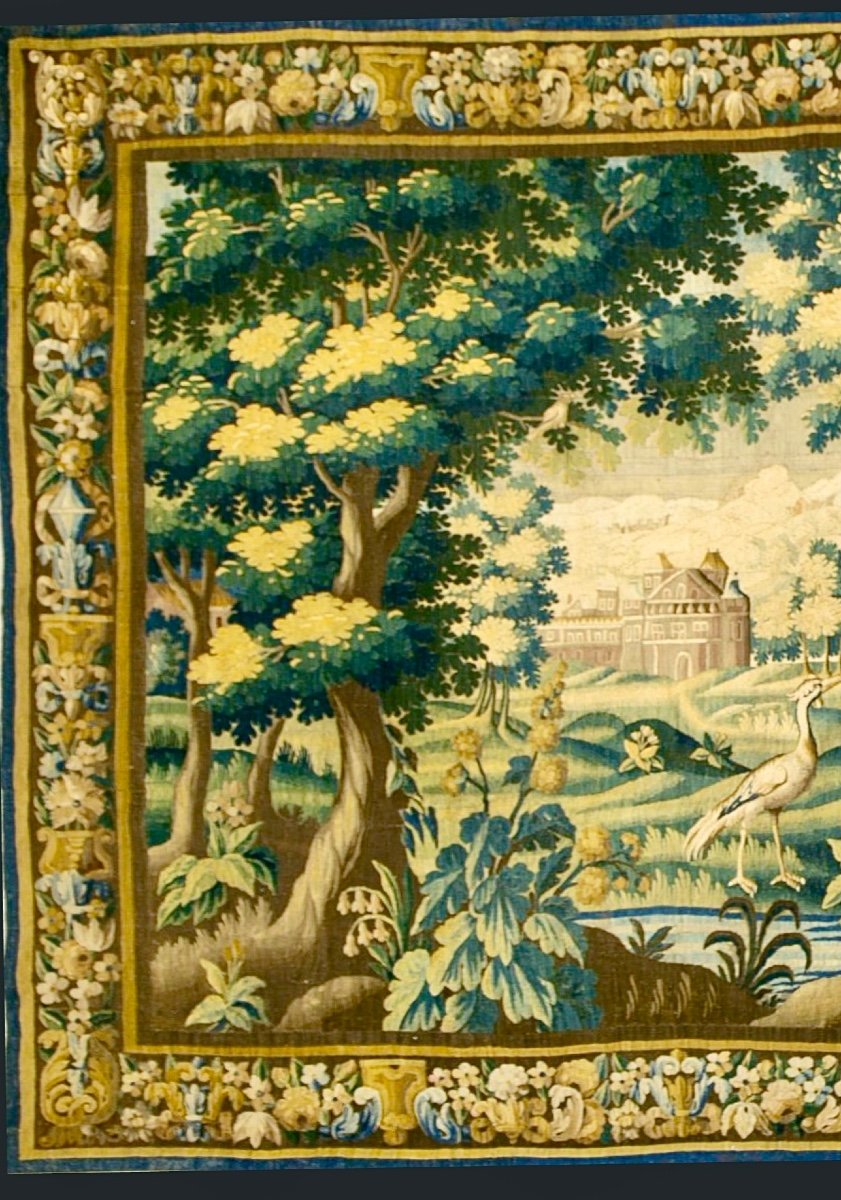 Large 18th Century Aubusson Tapestry – Birds-photo-2