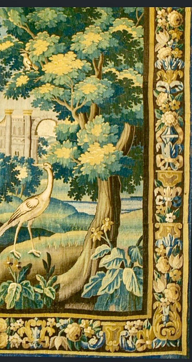 Grande Tapisserie d'Aubusson Du XVIIIe Siècle – Oiseaux-photo-1