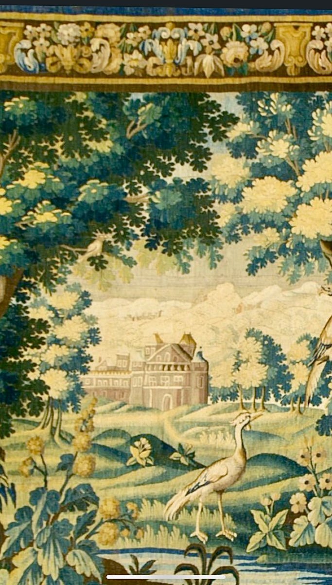 Large 18th Century Aubusson Tapestry – Birds-photo-2