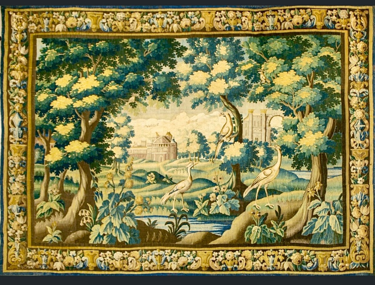 Large 18th Century Aubusson Tapestry – Birds