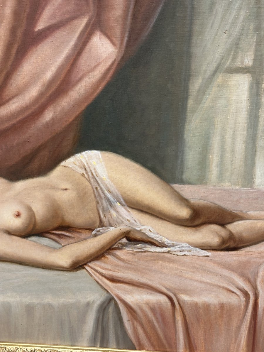 Huile Sur Toile Femme Nue -photo-3