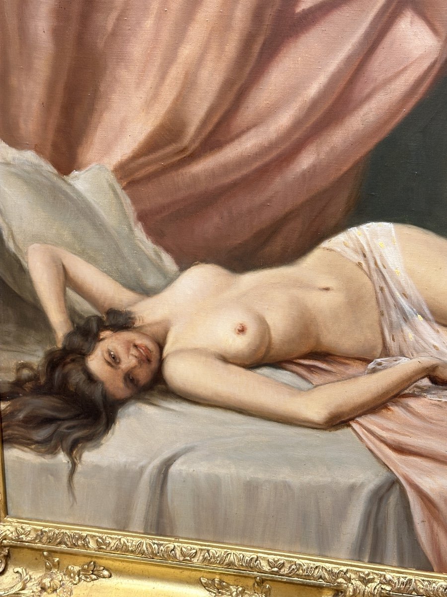 Huile Sur Toile Femme Nue -photo-4