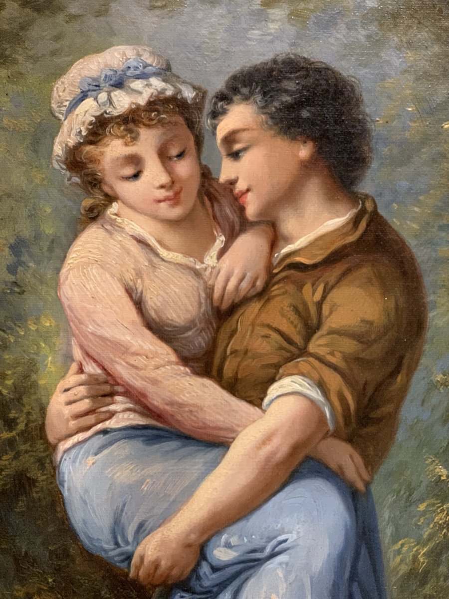 A. Leonard, Painting, Oil On Canvas, 19th Century-photo-2