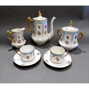 Service à Thé , Café, Tête à Tête En Porcelaine De Limoges